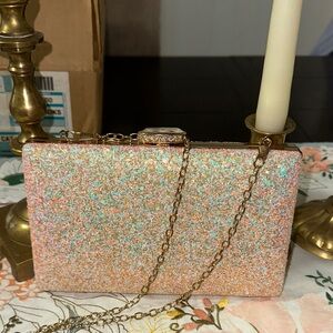 Glittery Gold Clutch Bag